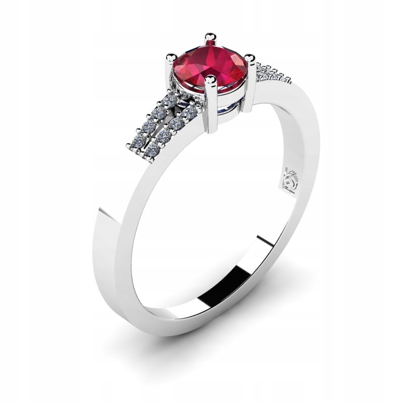 ROYAL RUBY RING v BIELOM ZLATO