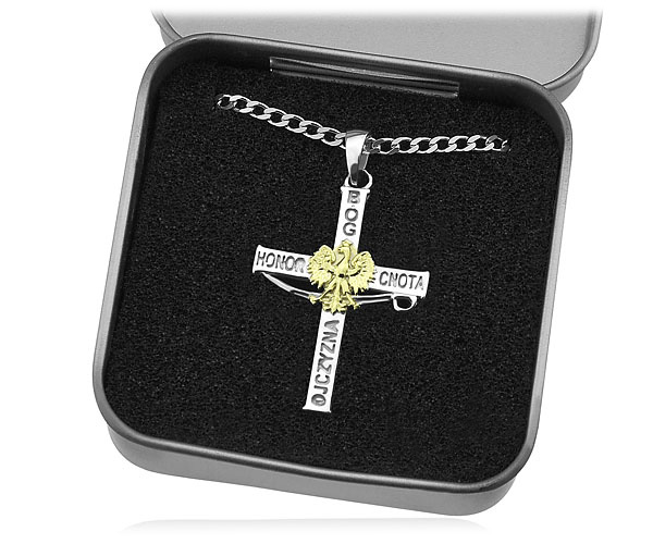 Cross Silver God Honor Homeland Box 55 cm zárodky