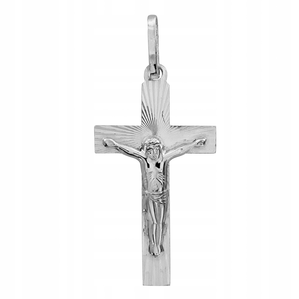 Strieborný krížový diamant Ježiš pr. 925 gravírovanie
