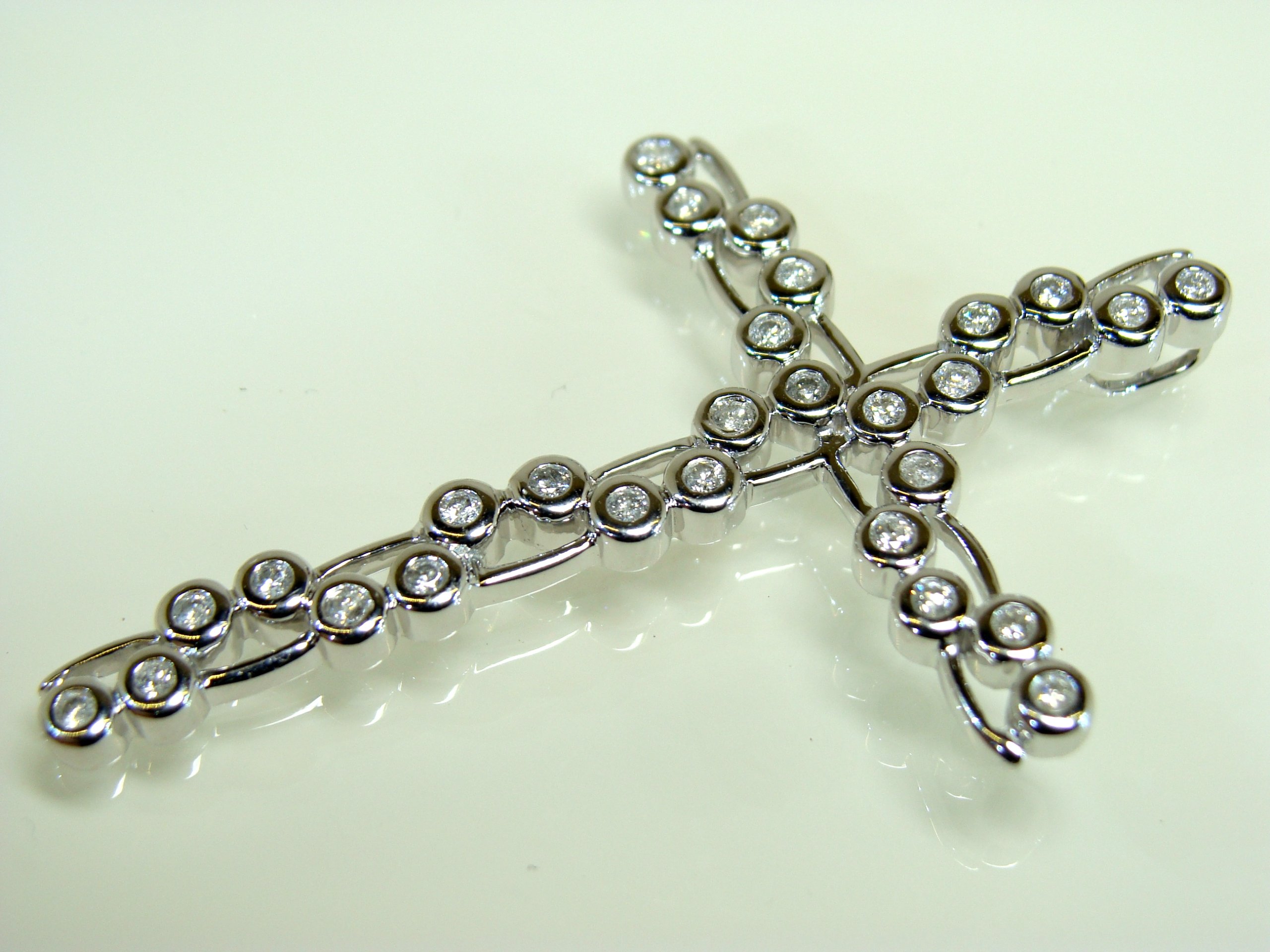 Cross Gold 585 Gold 14K Diamond Diamonds 0,50 CT