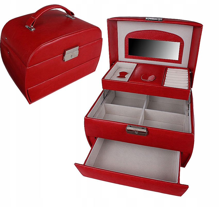 KRUHOVÉ NÁUŠNICE CASE RED s náušnicami