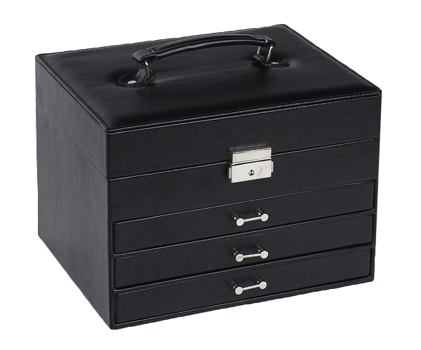 Čierna kozmetická krabička JEWELRY CASE
