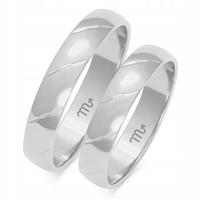 Klasické zlaté prstene O-24, 4 mm, polkruhové, 585