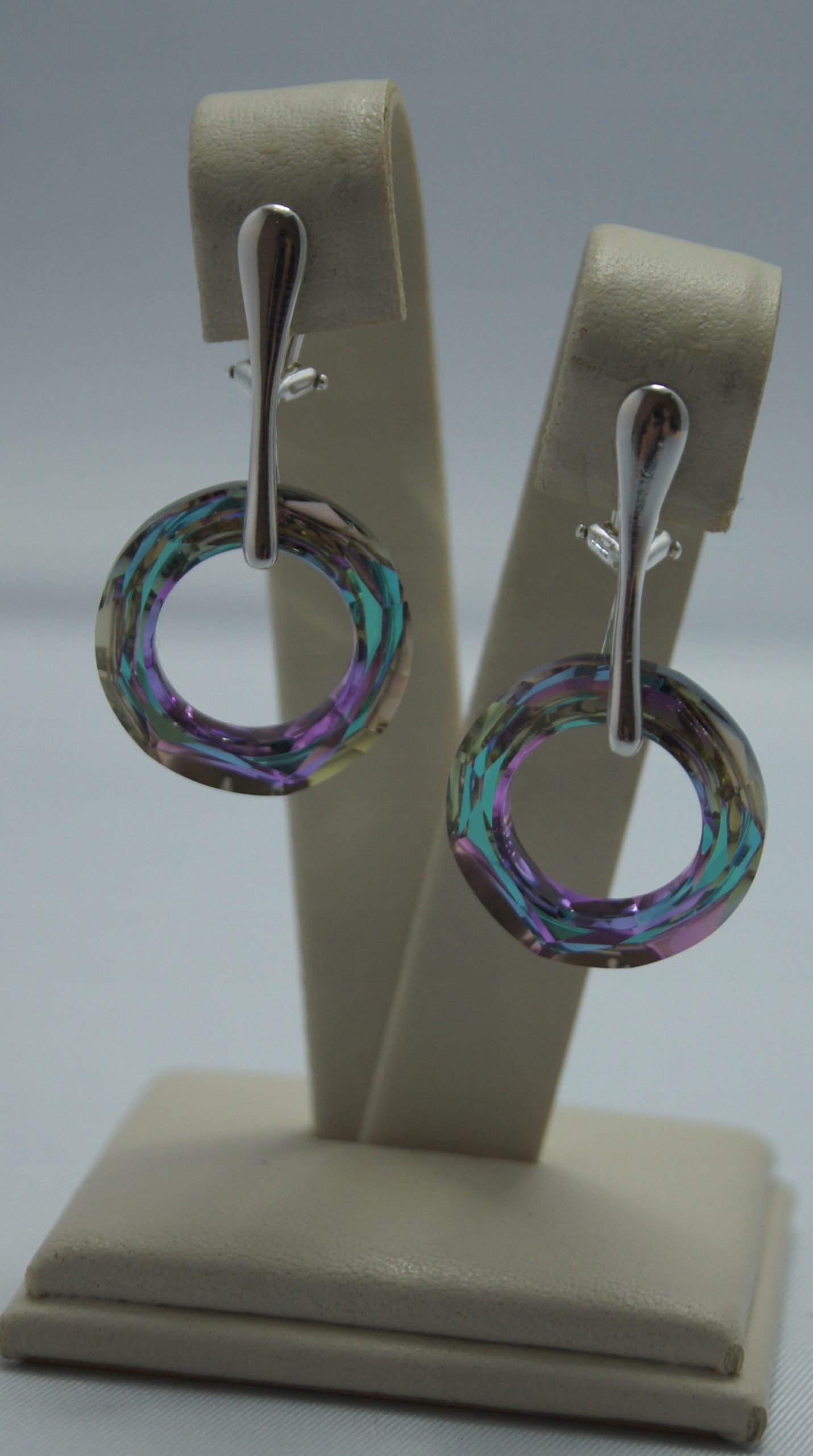 Strieborné sponky alebo náušnice Cosmo Swarovski Elemen