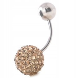 Pupok prsteň Swarovski Surgical Steel