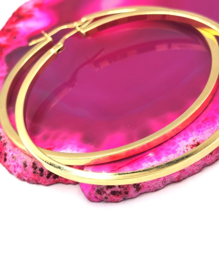 Náušnice 54 mm kolesá 3d zlato 585
