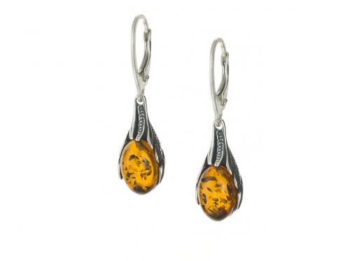 Amber 8248 náušnice s koňakom Amber