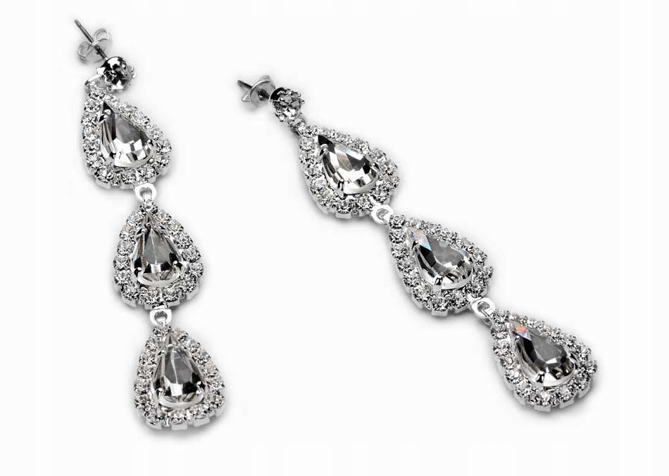 Dlhé náušnice na svadbu Swarovski krištáľ Módne