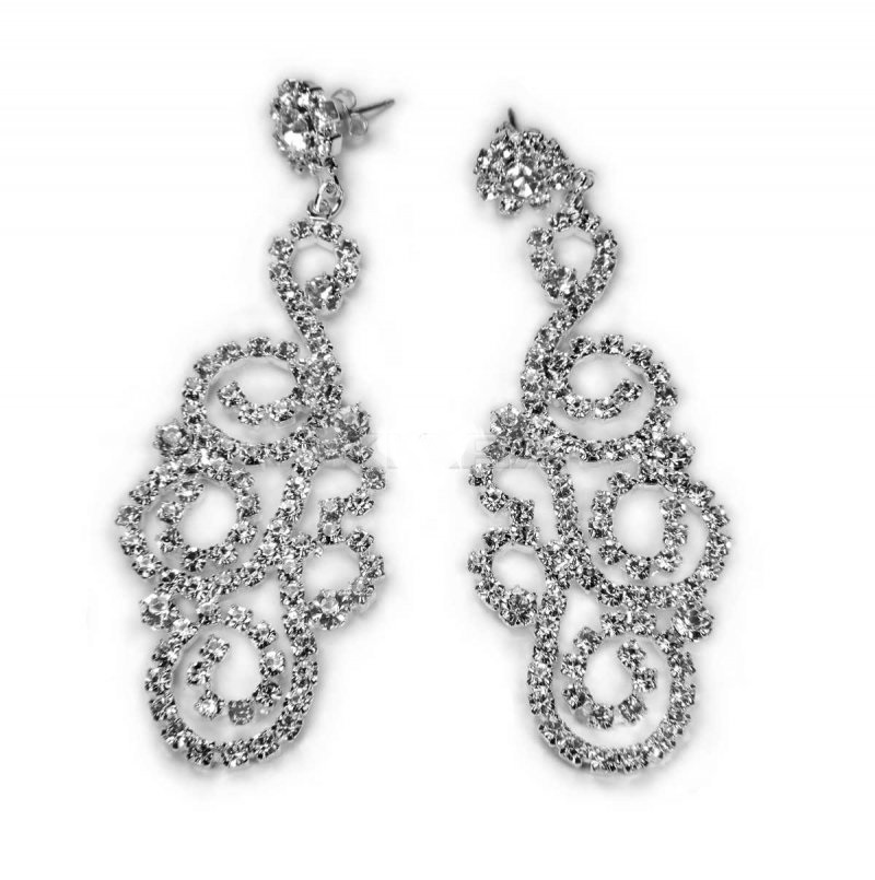 Svadobné dlhé náušnice Swarovski Kiara Bride