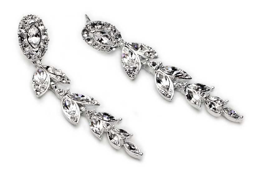 Krištáľové svadobné náušnice Swarovski Jablonex