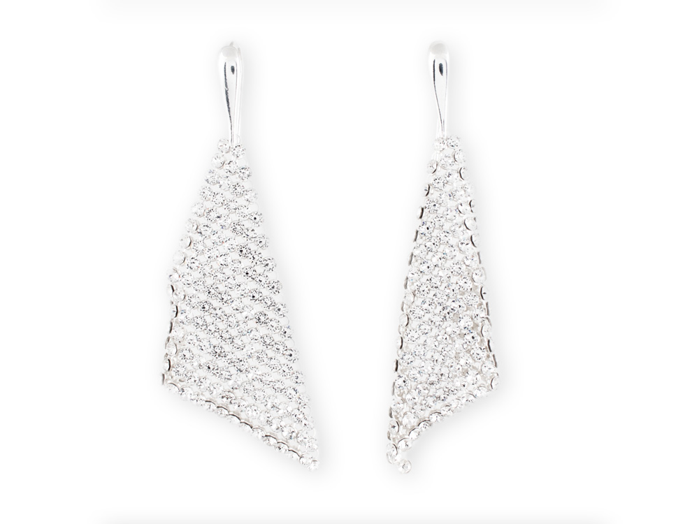 Náušnice ENGELKE SWAROVSKI Mesh Crystal Wedding Ag