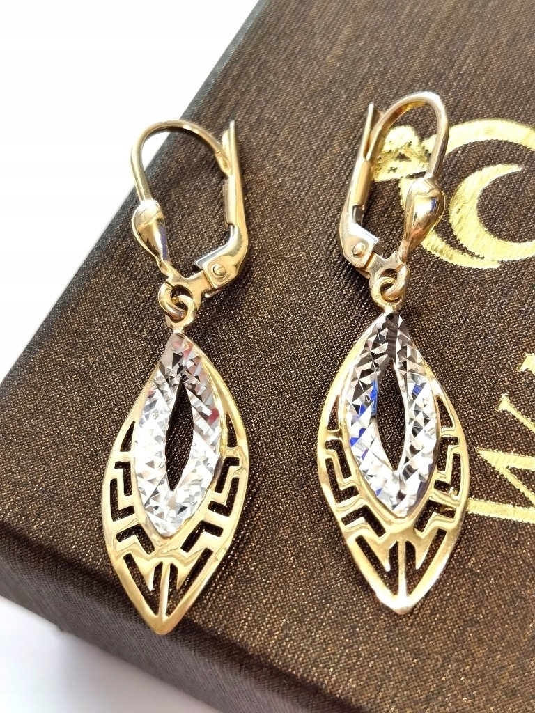 Grécke náušnice Wavy Gold585 14CT