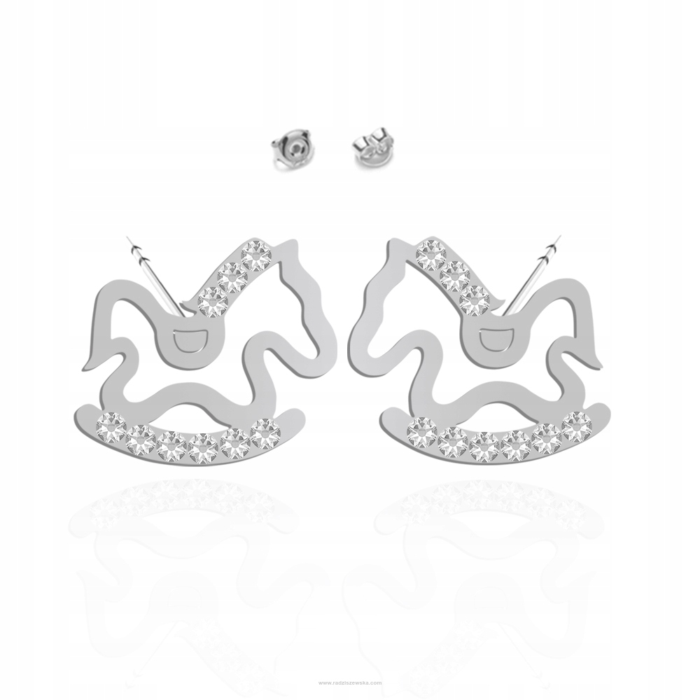 Náušnice KONIEC NA POLOCH so Swarovski krištáľom