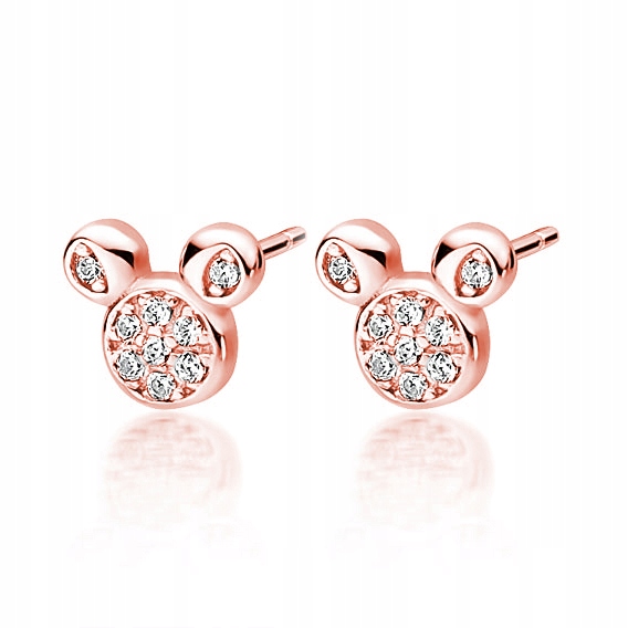 Náušnice Mickey Mouse ZIRCONIA Silver 925 (w1287)