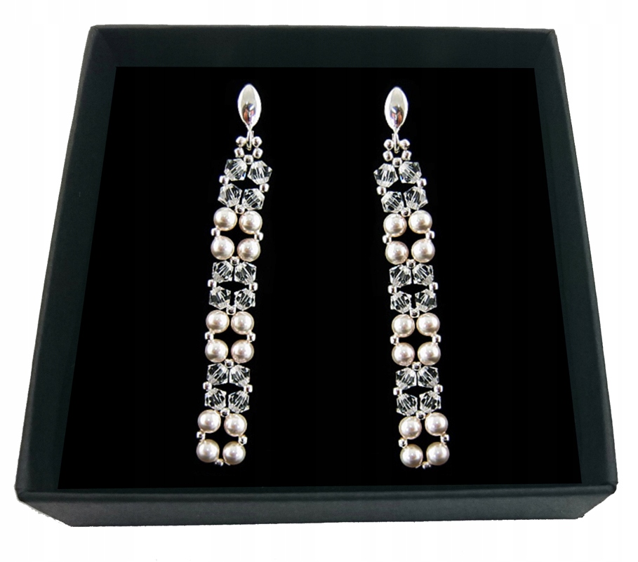 SVADOBNÉ náušnice s kryštálmi SWAROVSKI 1653