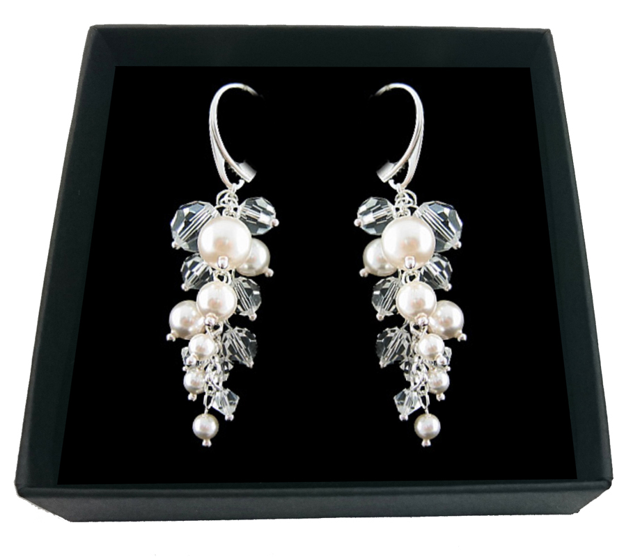 SVADOBNÉ náušnice s kryštálmi SWAROVSKI 266