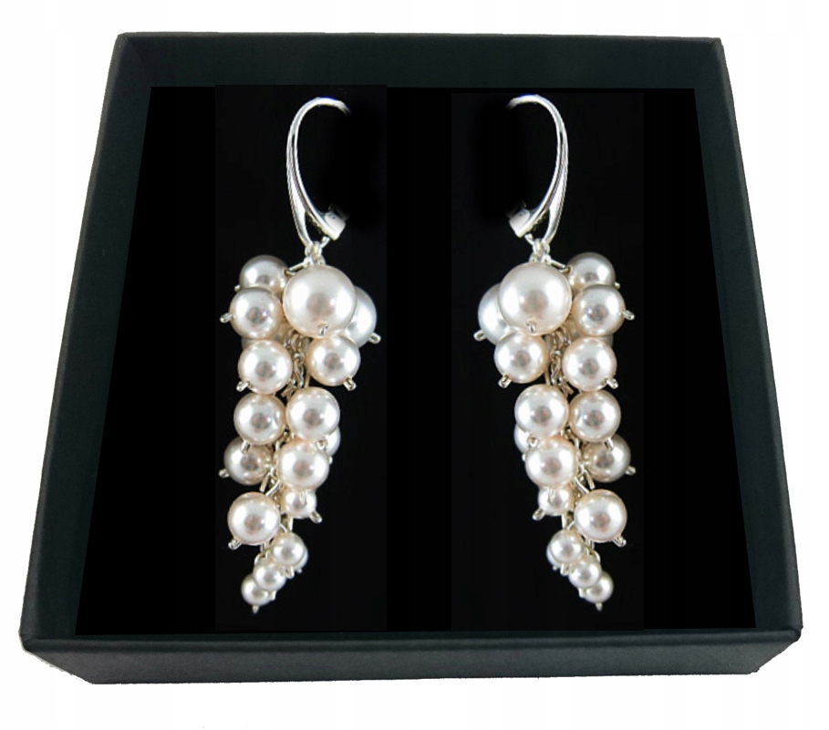 SVADOBNÉ náušnice vyrobené z kryštálov SWAROVSKI 1249