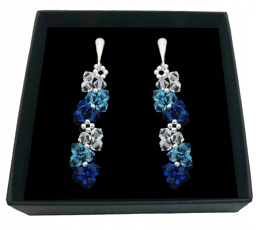 SVADOBNÉ náušnice vyrobené z kryštálov SWAROVSKI 1849