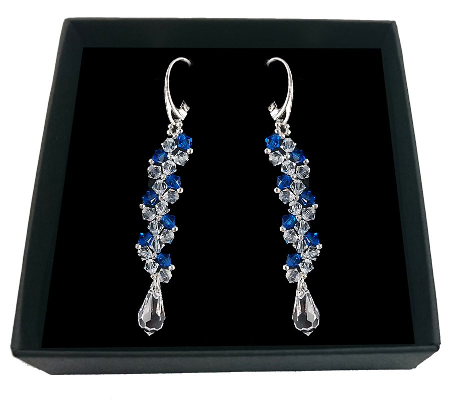 SVADOBNÉ náušnice vyrobené z kryštálov SWAROVSKI 2002
