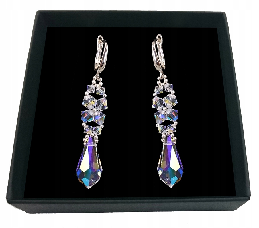 SVADOBNÉ náušnice vyrobené z kryštálov SWAROVSKI 858