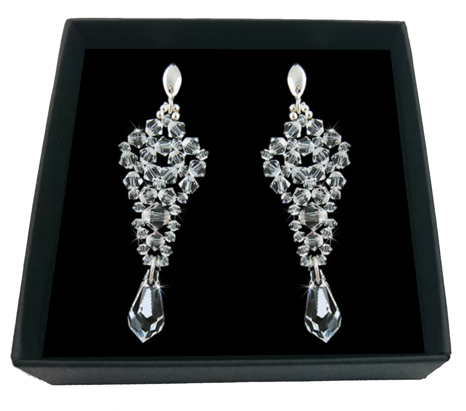 SVADOBNÉ náušnice vyrobené z kryštálov SWAROVSKI ARTEO 1759