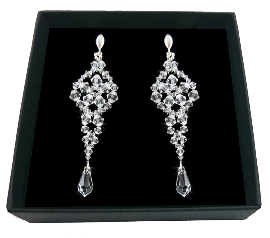 SVADOBNÉ náušnice vyrobené z kryštálov SWAROVSKI ARTEO 1760