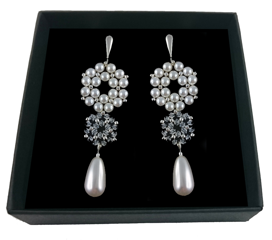 SVADOBNÉ PEARL náušnice SWAROVSKI 1996