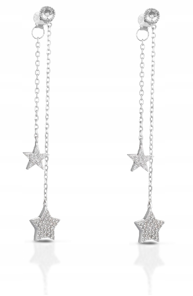 Náušnice SINGLE STARS HANGING STAR s kubickým zirkónom