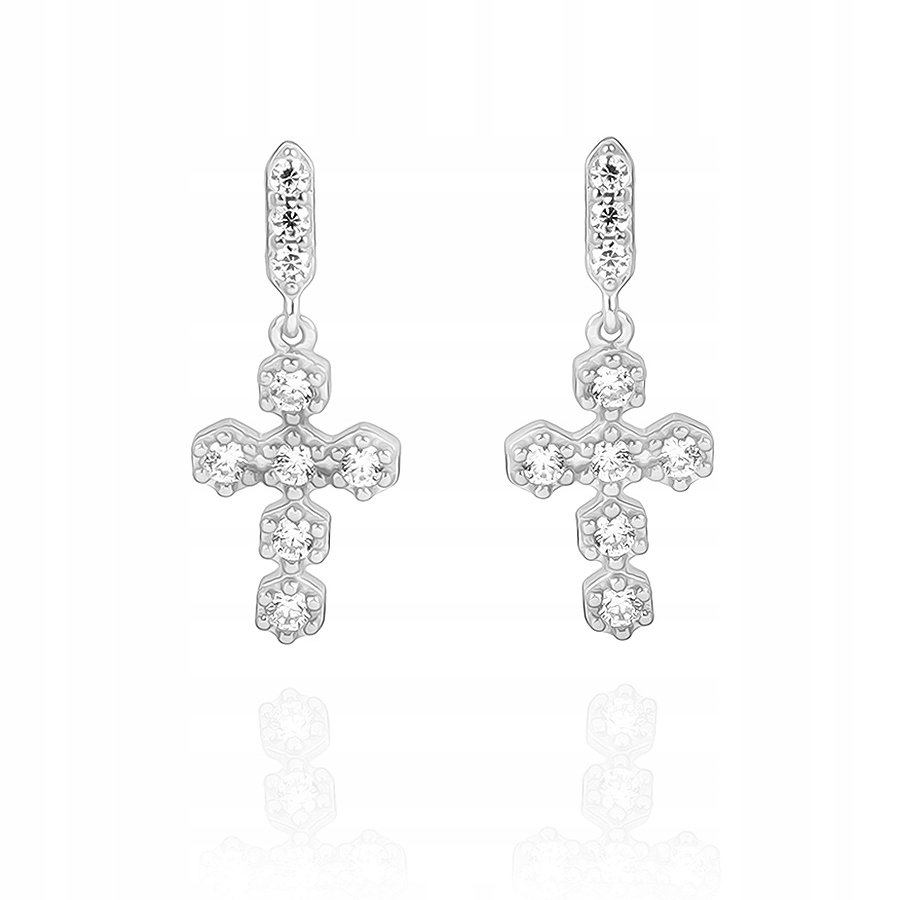 Náušnice SILVER CROSS do cvočkov (925)