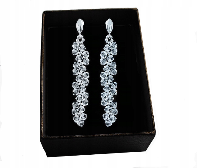 Krištáľové svadobné náušnice SWAROVSKI Krištáľ KL62
