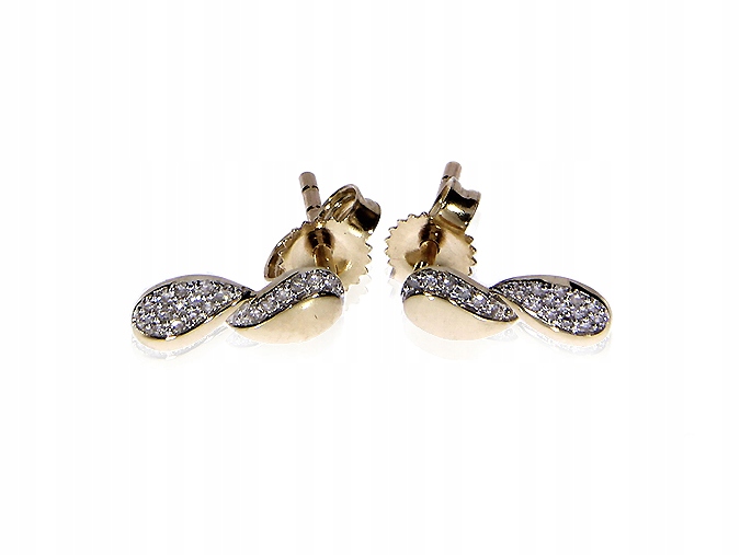 Náušnice zlaté diamanty Diamonds Gold 585 LGK617