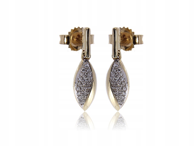 Náušnice zlaté diamanty diamanty zlato 585 LGK619