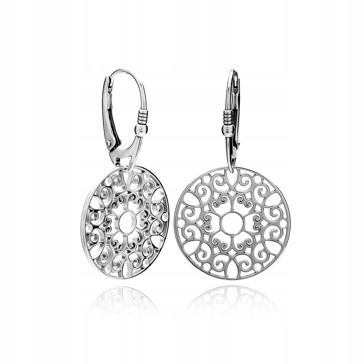 Striebro -rhodium Openwork Rukov
