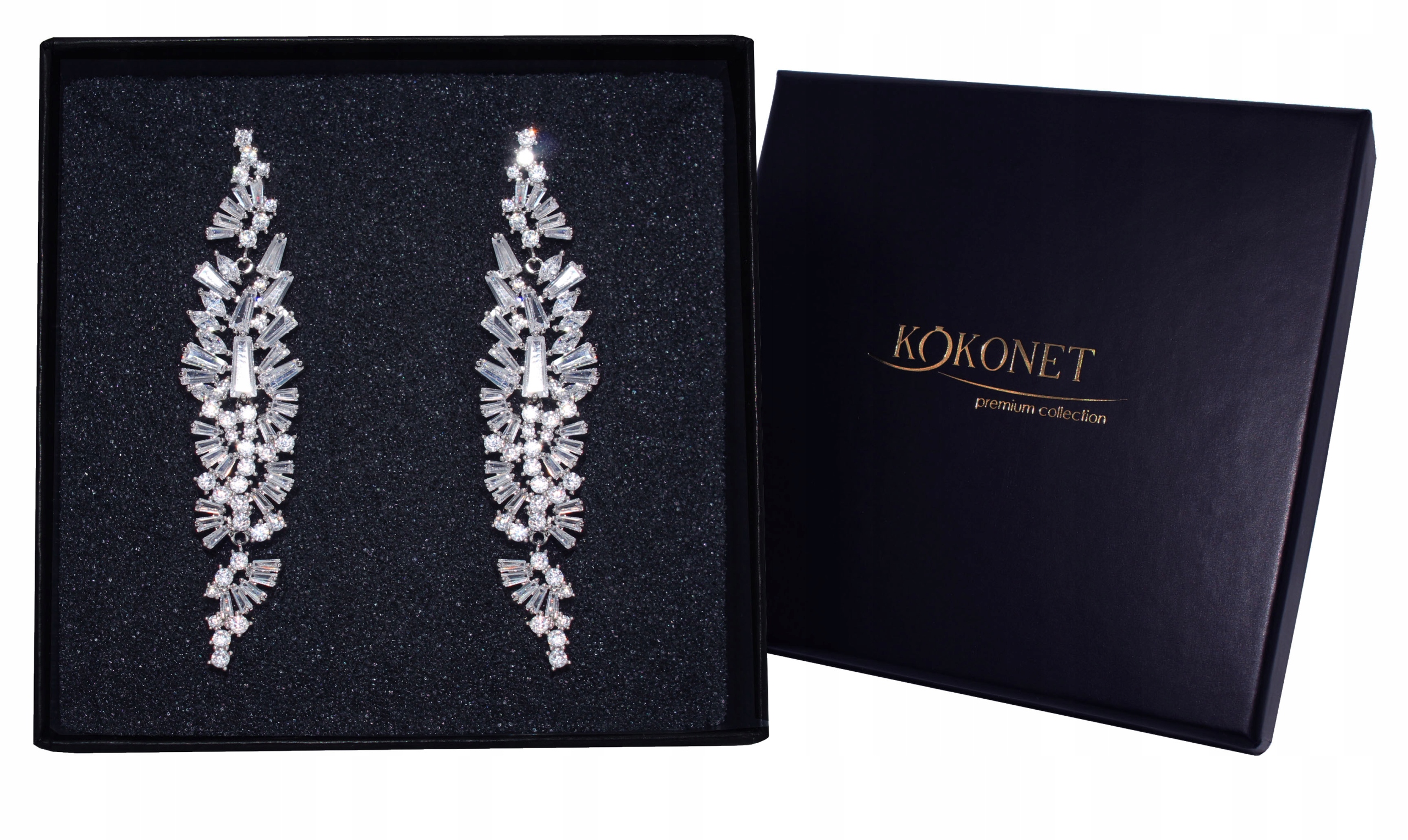 Unikátne náušnice pre svadbu Swarovski so zirkónmi