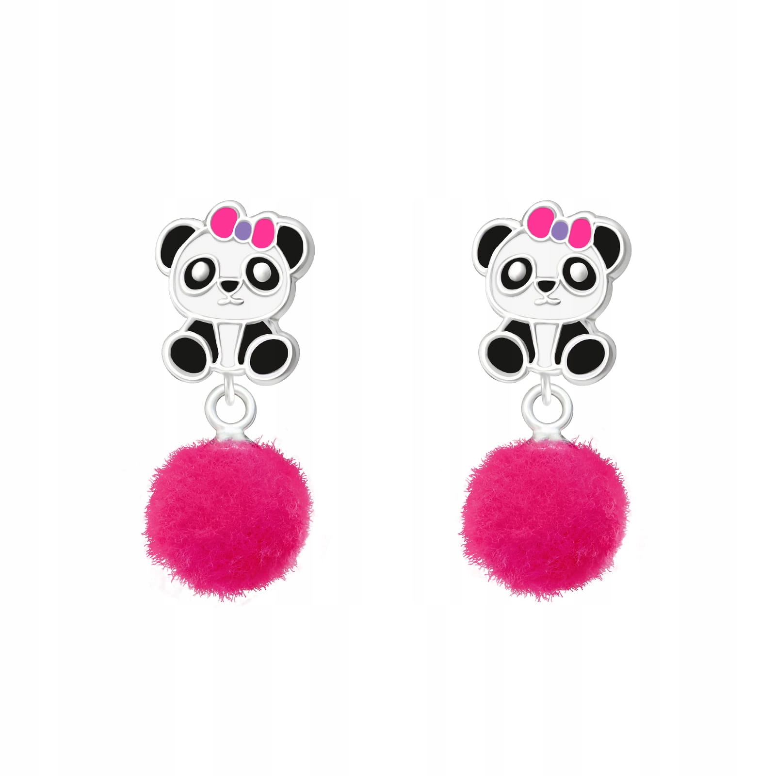 Panda náušnice s plechovkou
