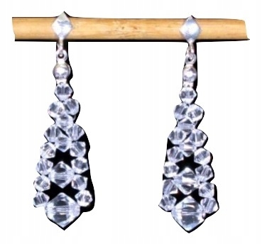 Strieborné večerné svadobné náušnice Swarovski I027