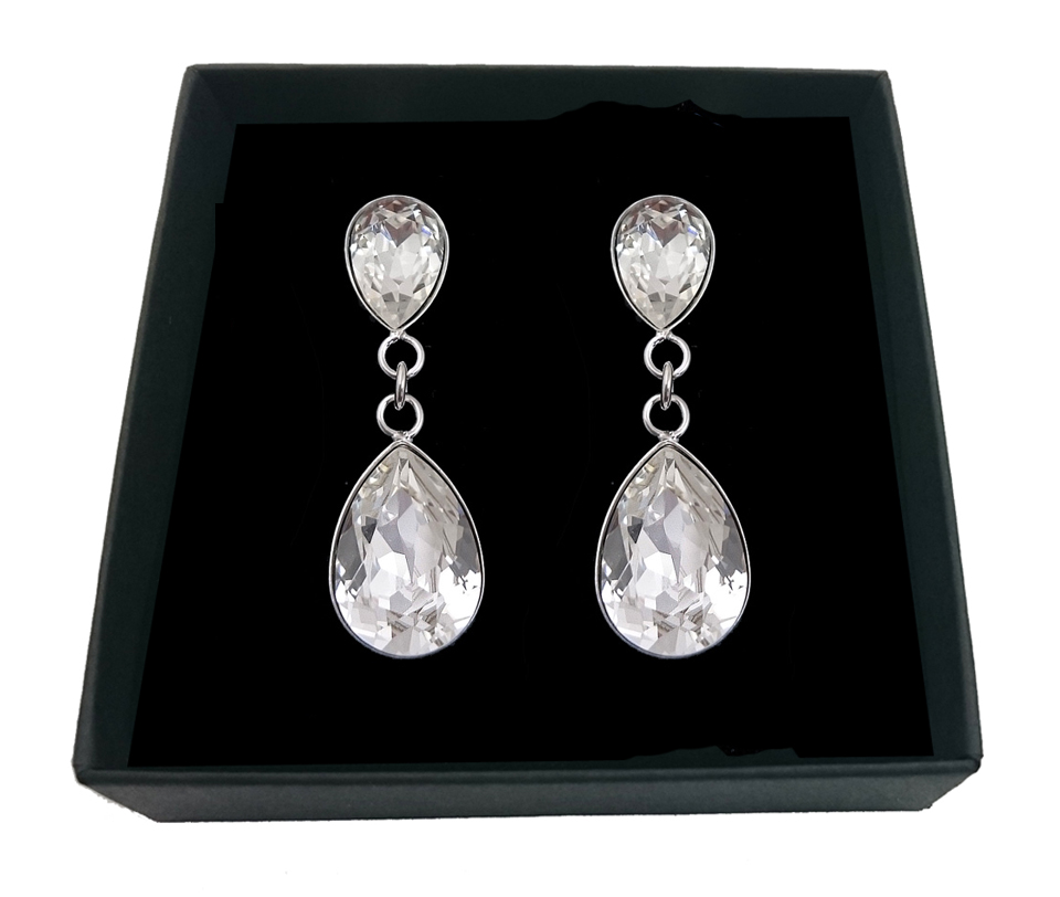 Svadobné náušnice s kryštálmi Swarovski 1828