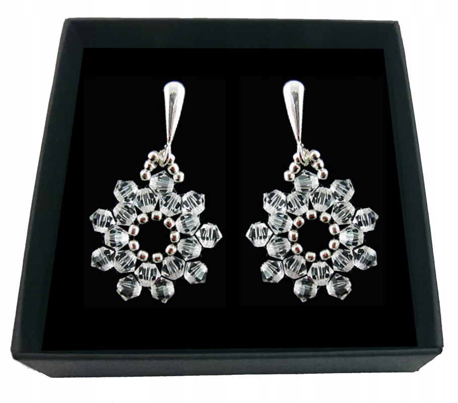 Svadobné náušnice vyrobené z krištáľov SWAROVSKI 1677
