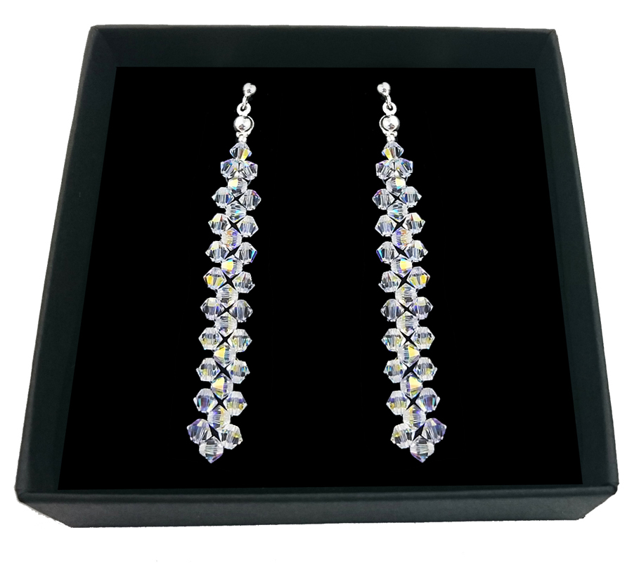 Svadobné náušnice od Swarovski 588 kryštálov