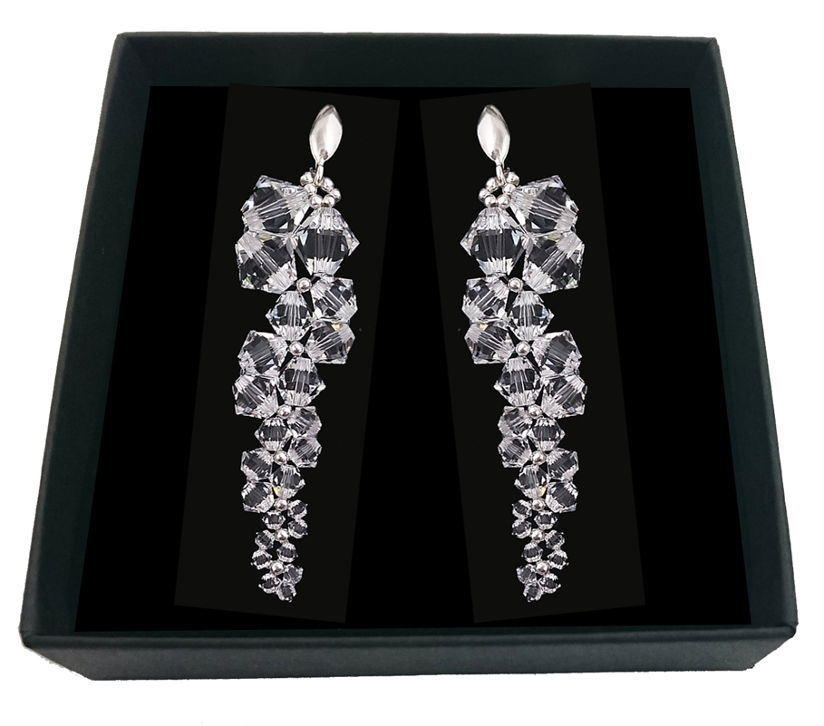 Svadobné náušnice vyrobené z kryštálov SWAROVSKI ARTEO 1994