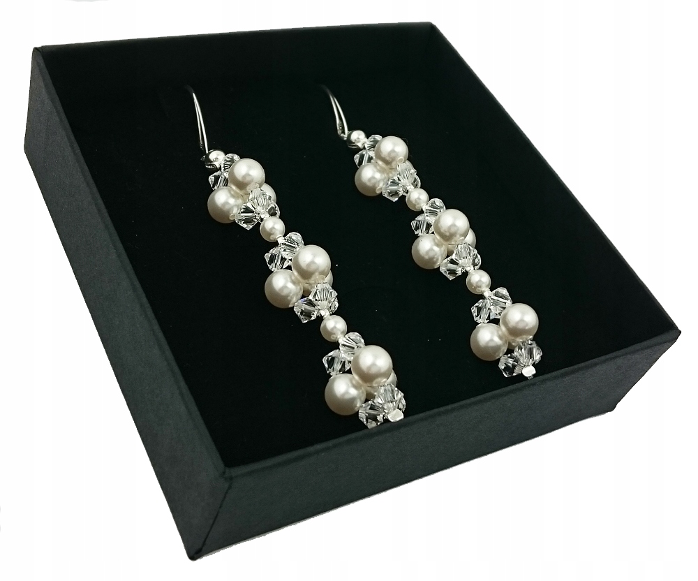 Svadobné náušnice s perlami SWAROVSKI 1663