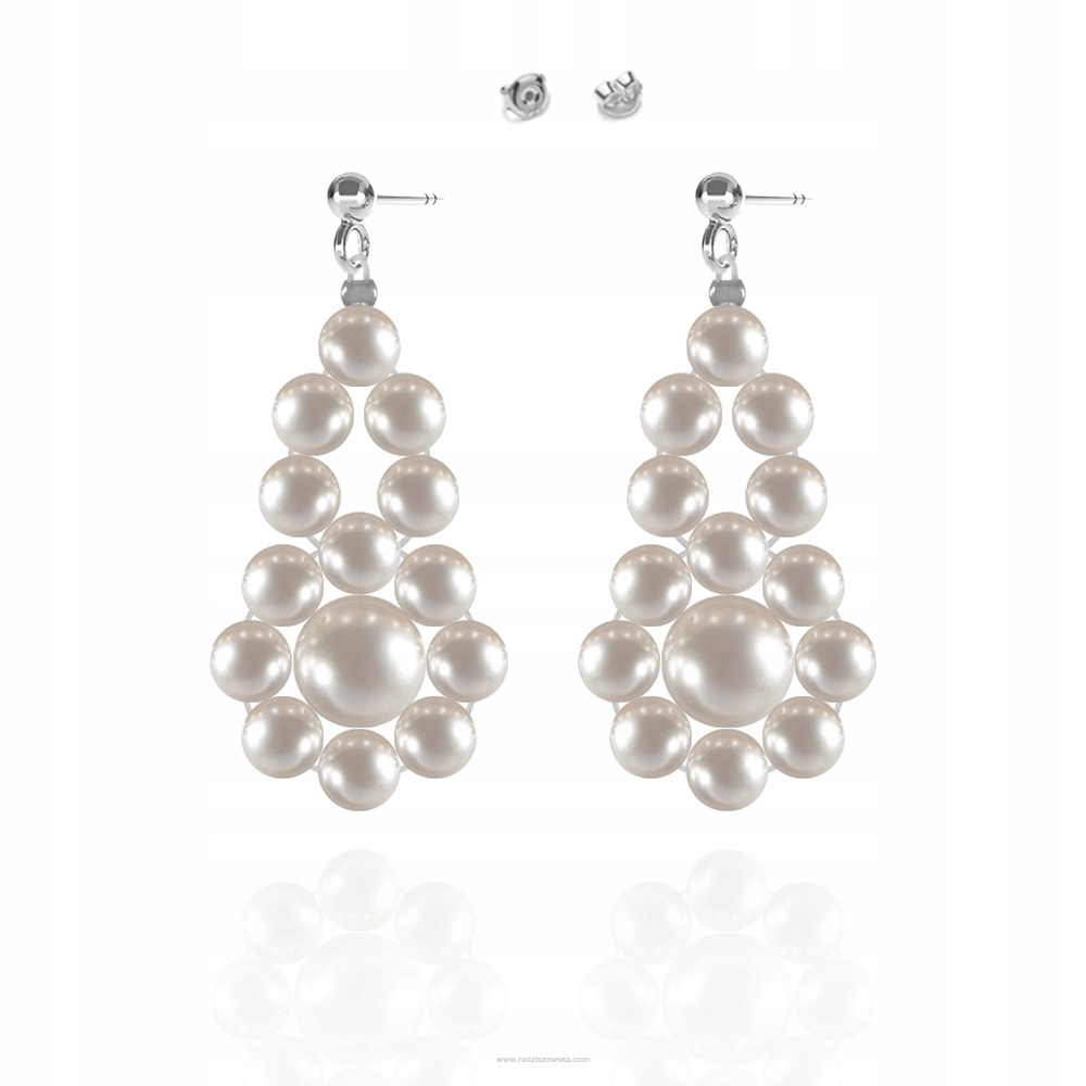 Svadobné náušnice so Swarovski perlami