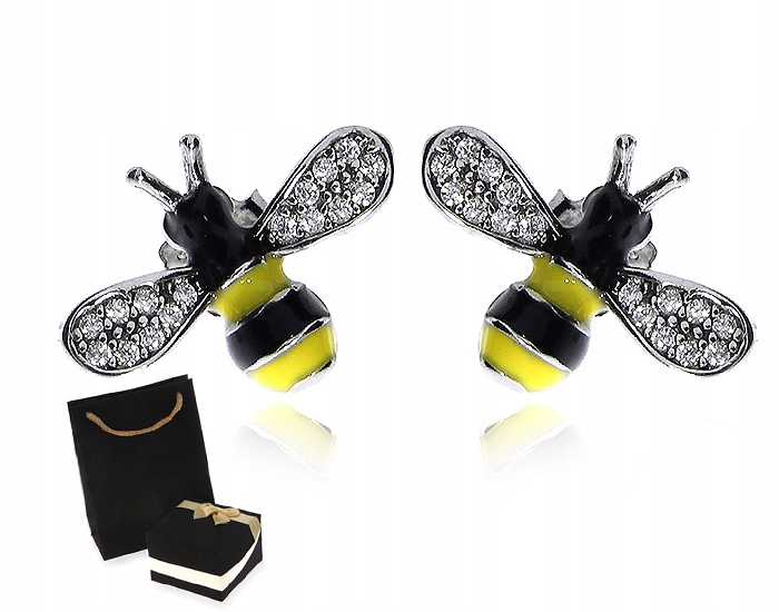Náušnice srebr* Bee* Girls Gift Lgsk933