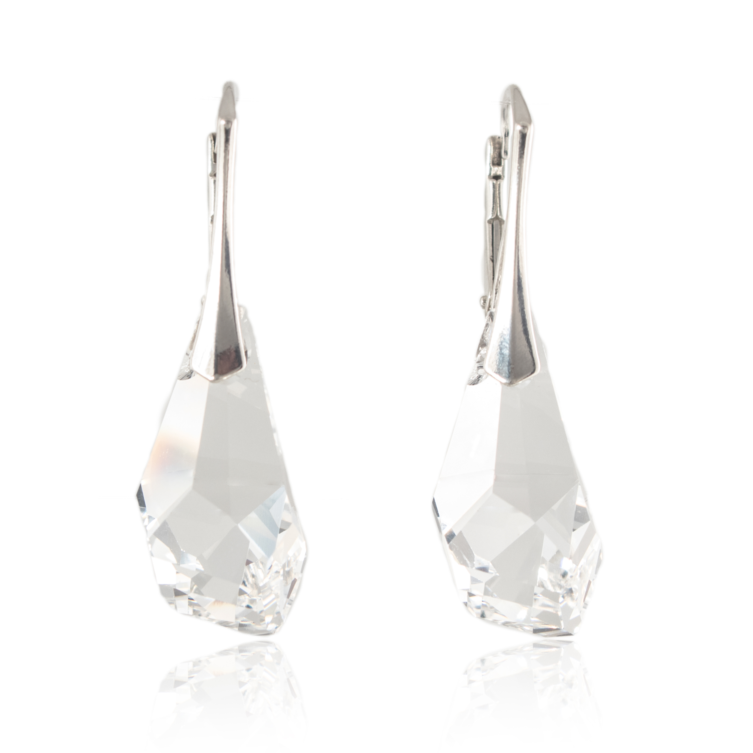 Strieborné náušnice SWAROVSKI krištáľové kvapky Engelke