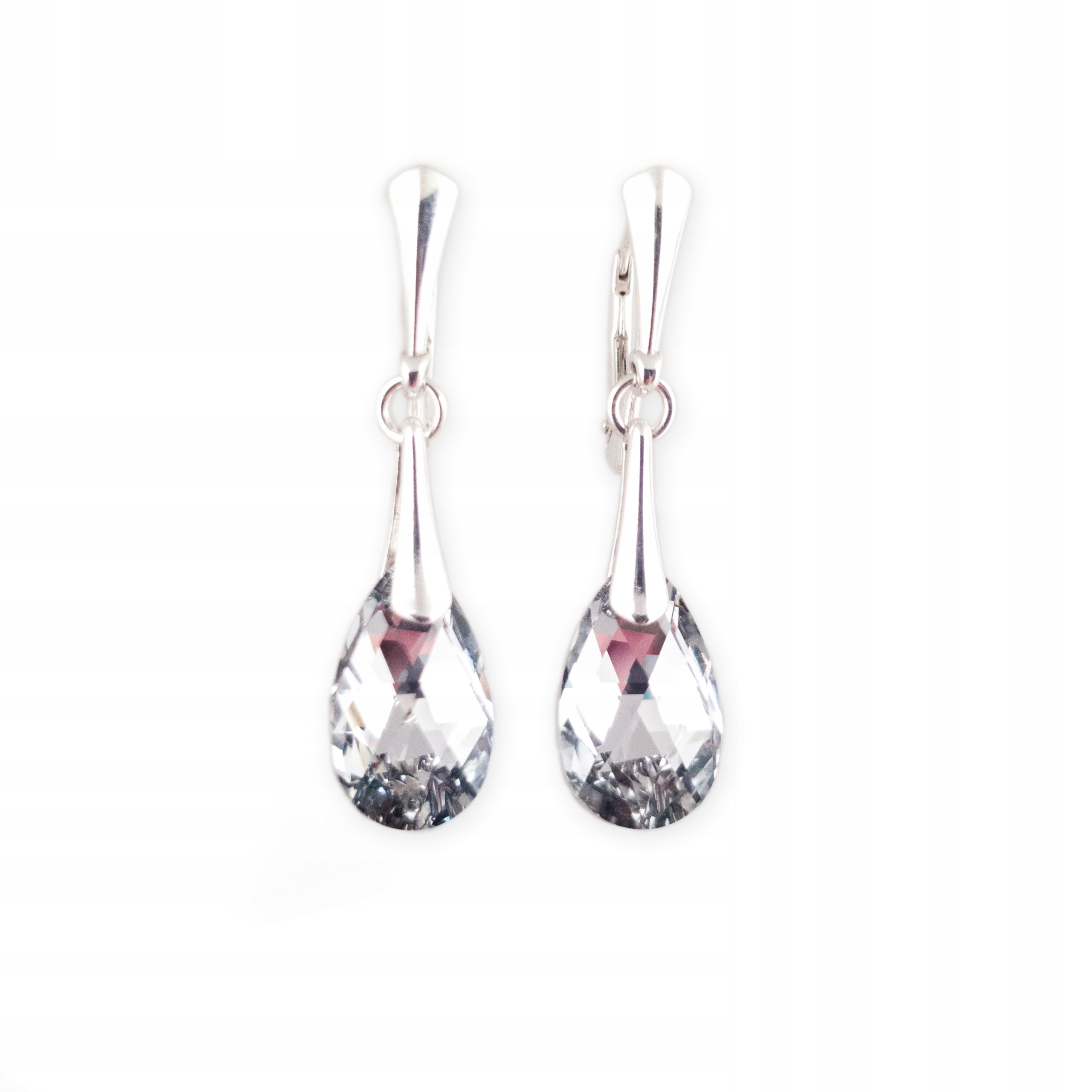 Strieborné náušnice SWAROVSKI mandle cal shimmers effect
