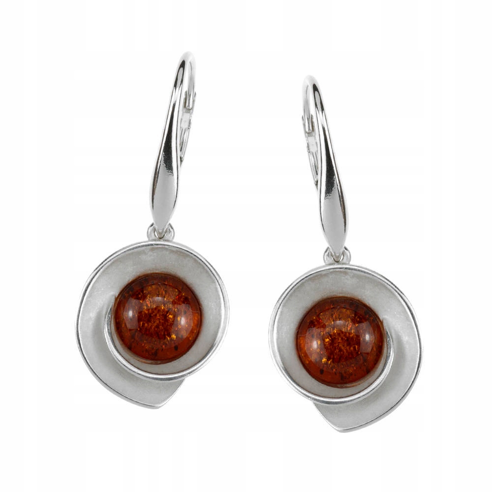Strieborné náušnice s Amber Silver Crazy