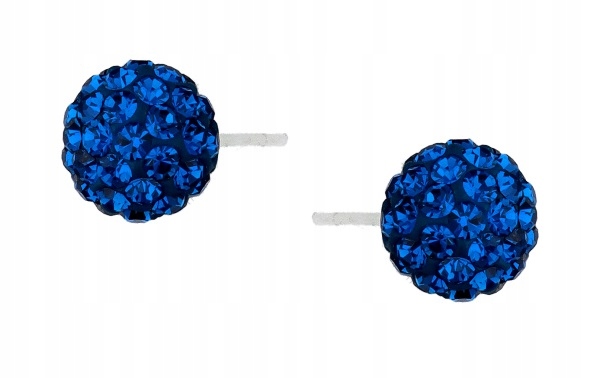 Náušnice s zadnou vodou PR.925 Swarovski Capri Blue