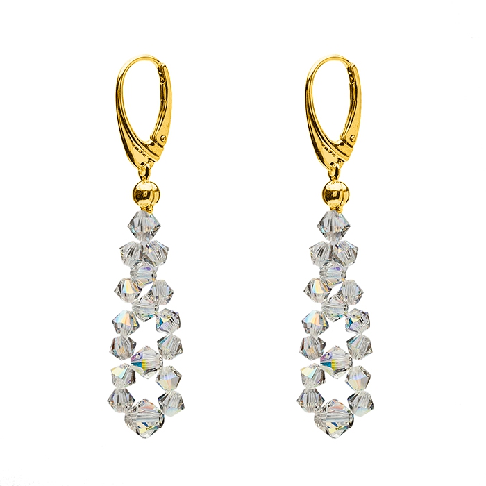 Pozlátené náušnice Swarovski Elements