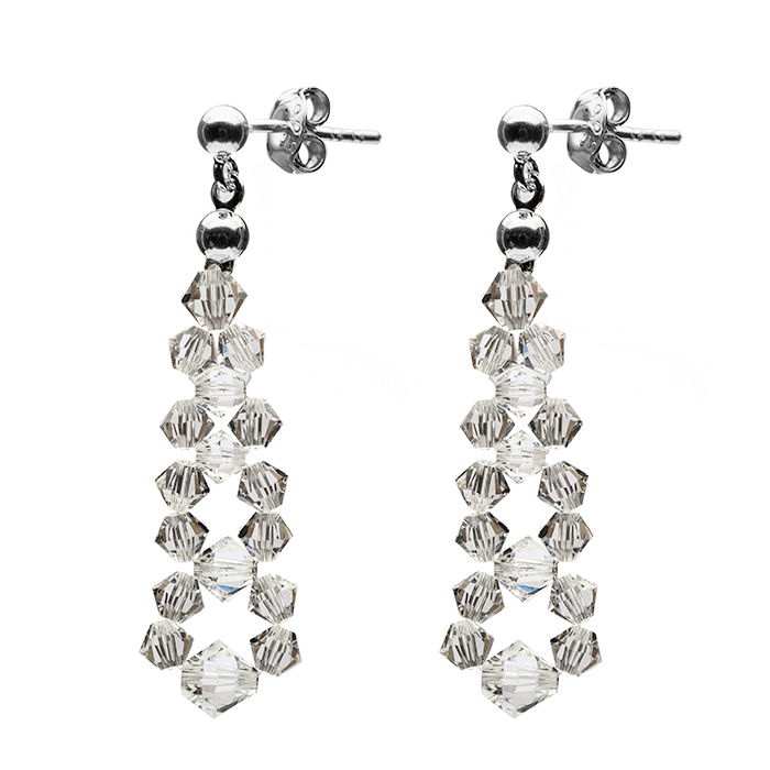Strieborné napichovacie náušnice od Swarovski Elements