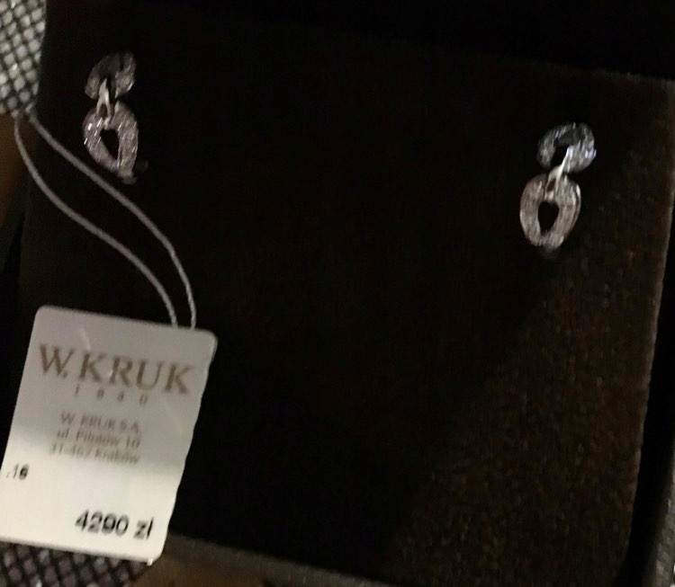 Diamantové náušnice KRUK / certifikát